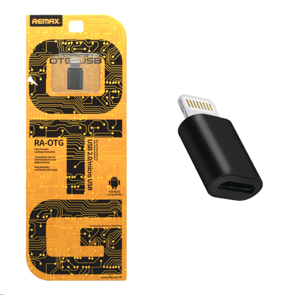 Переходник Remax OTG Lightning  Micro USB-9