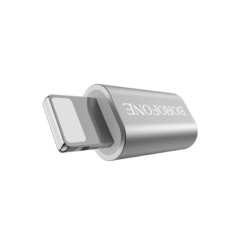 Переходник BV5 Lightning  Micro USB серебро_1