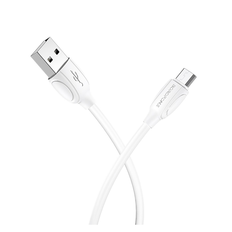 Кабель Borofone BX19 Micro USB 2.4А белый 1 м 002