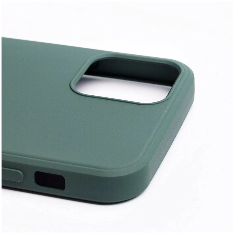 Чехол силиконовый для iPhone 12 Mini темно-зеленый2