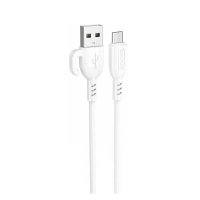 Кабель Borofone BX91 Micro USB 2.4А белый 1 м 001
