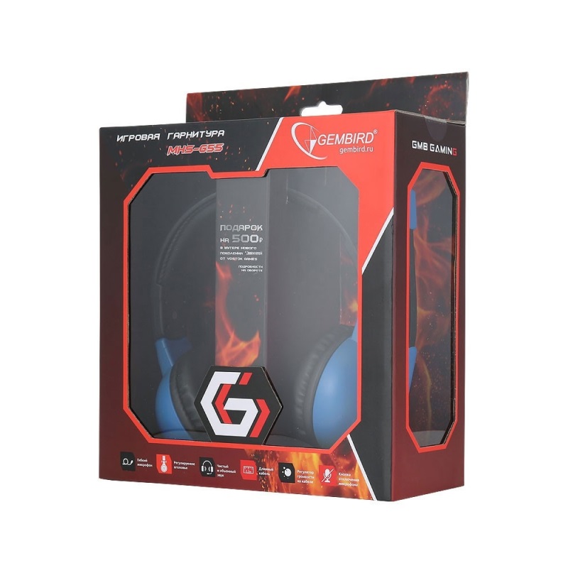 Gembird MHS-655 Black-Blue 006