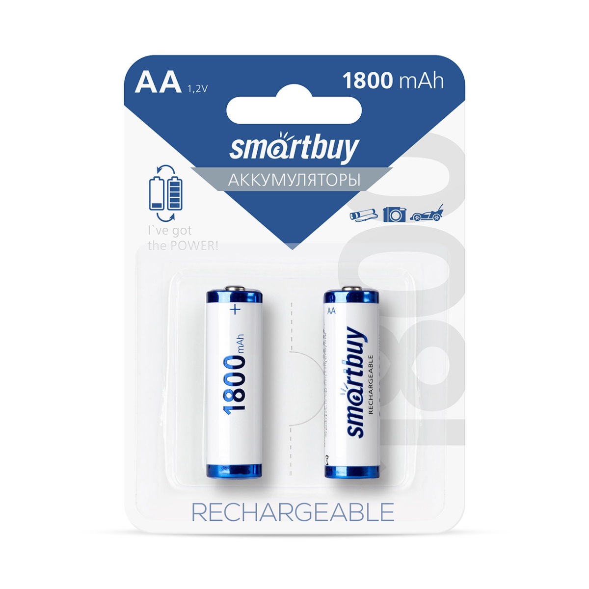 Аккумулятор SmartBuy NiMh AA 2BL 1800mAh 2 шт 2