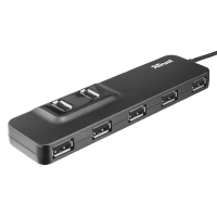 USB - Xaб Trust Oila 7USB черный 1