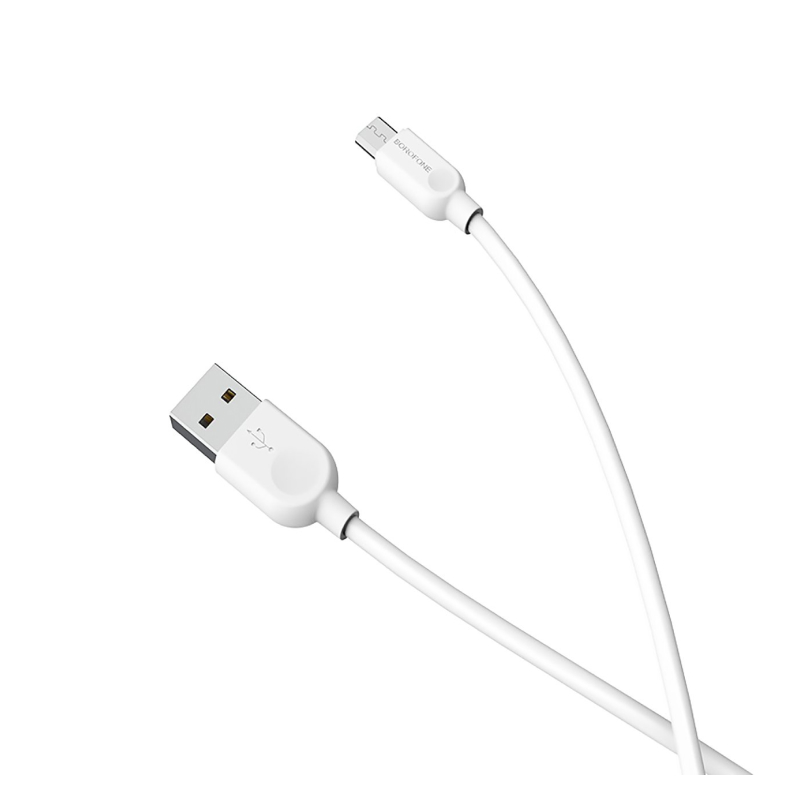 Кабель Borofone BX14 Micro USB 2.4А белый 1 м 002
