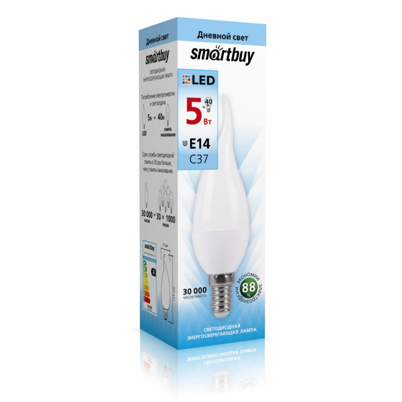 Smartbuy SBL-C37Tip-05-40K-E14 002