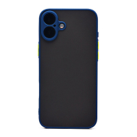 Чехол PC041 для iPhone 16 Plus силиконовый темно-синий 001