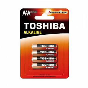 Батарейка алкалиновая ААА Toshiba Alkaline LR03GCA BP-4C 4 шт