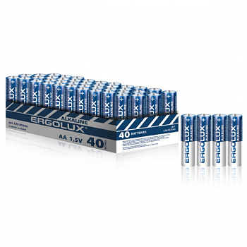 Батарейка алкалиновая АА Ergolux Box40 LR6 40 шт